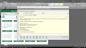 PCR - Tela de envios, criador de emails | Planilha de Obra